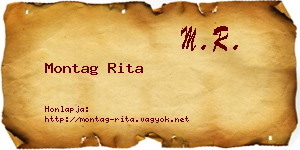 Montag Rita névjegykártya