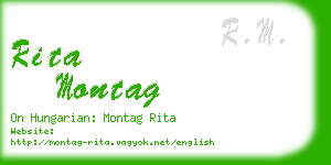 rita montag business card